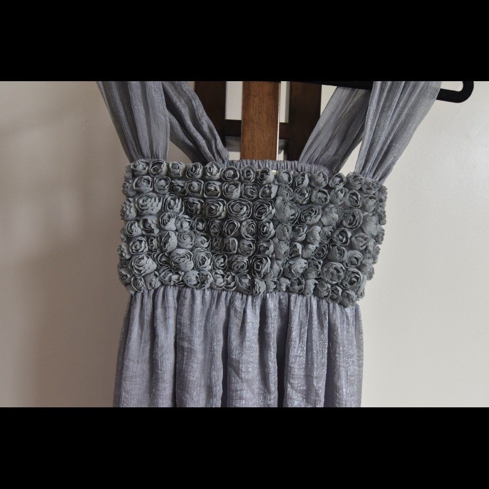 M Blue/Grey Floret Dress